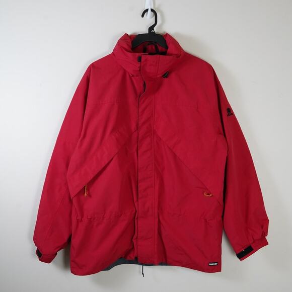 VTG 90s red Alpine Design Gore-tex gorpcore windbreaker ski jacket mens XL - Picture 1 of 10